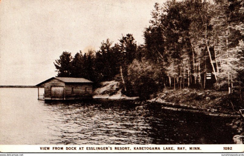 Minnesota ray Kabetogama Lake View From Dock At Esslinger's Resort