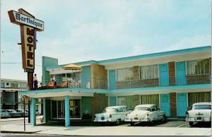 Martinique Motel Atlantic City NJ New Jersey Old Cars Vintage Postcard F4