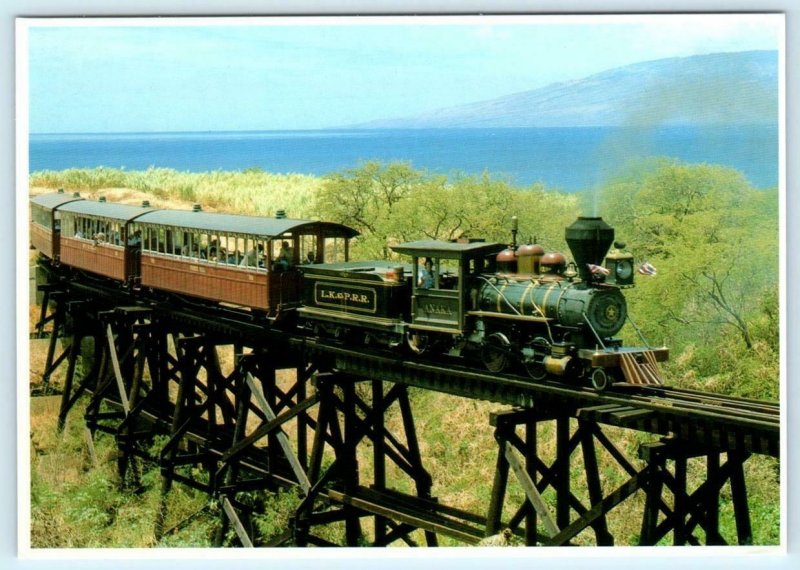 SUGAR CANE TRAIN Lahaina-Kaanapali & Pacific Railroad, Hawaii HI  4x6 Postcard