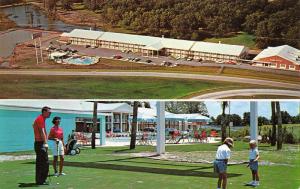 Valdosta Georgia 1960s Postcard Ramada Inn Aerial View Putting Green Pool