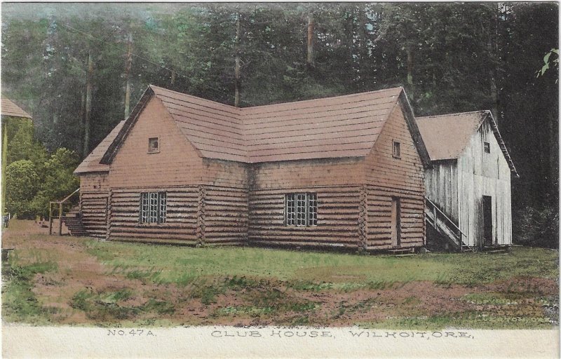 Clubhouse Wilhoit Springs Resort Oregon Hand Colored Postcard Albertype 1902