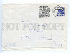 414515 GERMANY to Czechoslovakia 1980 year real posted COVER