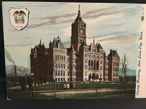 Postcard Antique View of County Building, Salt Lake City,UT.    U3