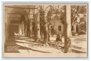 c1920's Court Of Mosque Jezzar Pasha Acre Israel RPPC Photo Vintage Postcard 