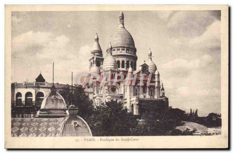 Old Postcard From Paris Basilica Sacre Coeur