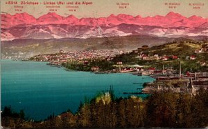 Switzerland Zurichsee Panorama 1912