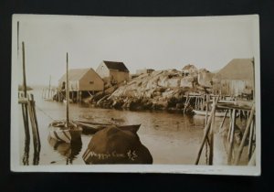 Mint Vintage Peggy's Cove Nova Scotia Canada Wharves Boats Houses RPPC