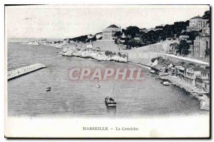 Old Postcard Marseille The Corniche