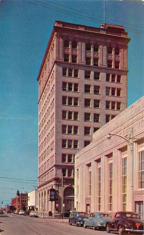 Postcard Texas Beaumont American National Bank Building  Colorpicture 23-7239