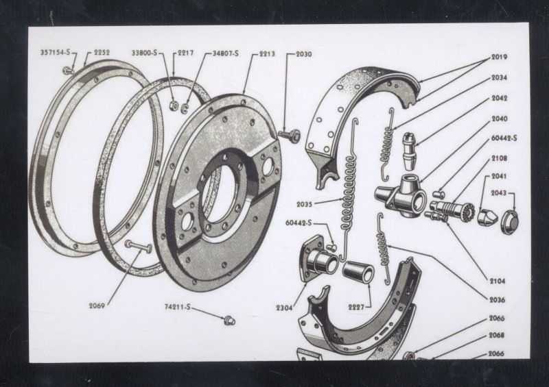 ford drum brake diagram