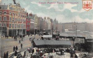 uk32334 great market place nottingham real photo uk