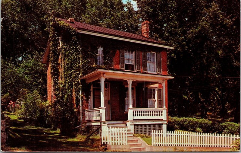 Ulysess S Grants Historic Pre War Home Galena Illinois Chrome Postcard 