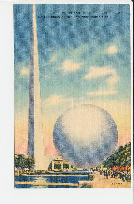 NY LN New York 1939 Worlds Fair Trylon & The Perisphere 