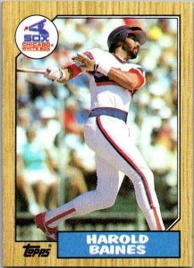1987 Topps Baseball Card Harold Baines Chicago White Sox sk19013