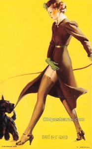 Man's Best Friend 1945 Mutoscope Artist Pin Up Girl, Non Postcard Backing Unu...