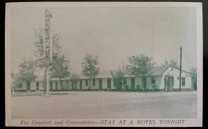 Vintage Postcard 1950's Cactus Court Motel, Highway 50, LaJunta, CO (RPPC)