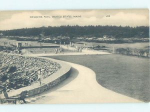 1920's SWIMMING POOL SCENE Sebasco Estates - Phippsburg Maine ME AF2522