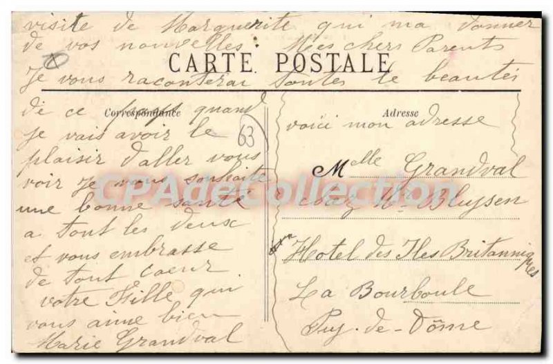 Old Postcard La Bourboule Vue Generale Jack Du Rocher De La Bourboule
