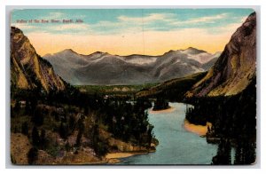 Bow River Valley Canmore Alberta Canada UNP Unused DB Postcard W22