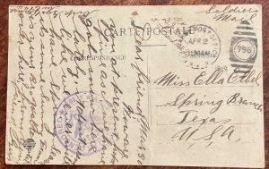 Souvenir de Lyon Free Censored Soldiers Mail 4/2/1919 LB