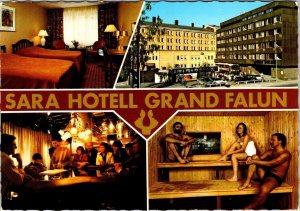Falun, Sweden SARA HOTELL GRAND Room~Sauna~Bar  4X6 Vintage Advertising Postcard