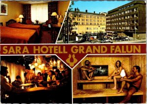 Falun, Sweden SARA HOTELL GRAND Room~Sauna~Bar  4X6 Vintage Advertising Postcard
