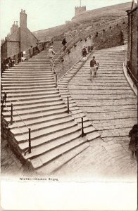 Dainty Series Whitby Church Steps Antique Postcard UNP DB Unused 