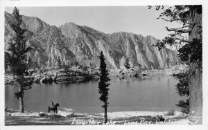 RPPC LONE PINE LAKE Inyo County California Frashers Photo 1930s Vintage Postcard