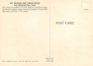 Mt. Moroni & Virgin River Zion National Park Canyon UTAH Postcard