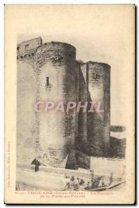 Old Postcard Thouars Le Donjon De La Porte At Prevot