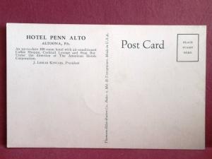 Old Postcard PA Altoona Hotel Penn Alto