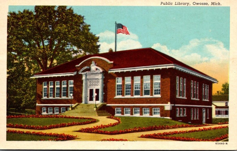 Michigan Owosso Public Library Curteich