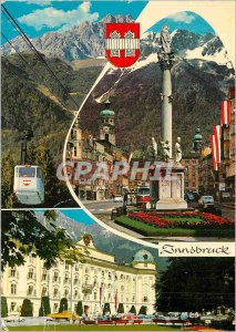Modern Postcard Innsbruck Tirol Alpenstadt Nordkettenbahn Station Seegrube mi...