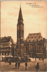 Germany Frankfurt Am Main St Nikolaikirche Vintage Postcard 03.60