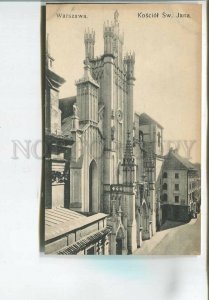 481067 Poland Warsaw Church of St. John Vintage postcard