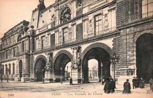 Vintage Postcard Les Guichets Du Luovre Paris France