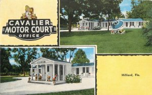 Postcard Florida Hilliard Cavalier Motor Court 1940s occupation Kropp 23-9868