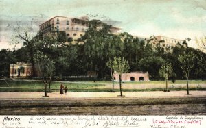 Vintage Postcard Castillo De Chapultepec Hill Castle Palace in Mexico MX 