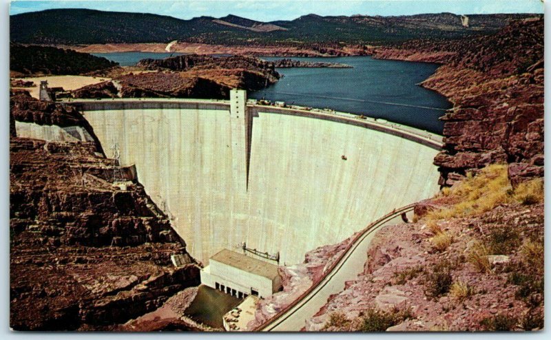 M-39648 Flaming Gorge Dam Green River int he Uinta Mountains in Northeastern ...