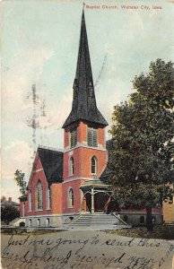 Webster City Iowa 1908 Postcard Baptist Church