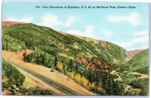 Two Elevations of Highway US 40 on Berthoud Pass, Eastern Slope, Colorado