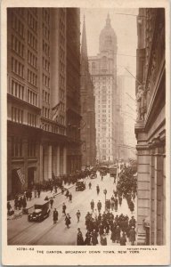 RPPC Vintage Real Photo Postcard The Canyon Broadway NYC Skyscrapers PC-14