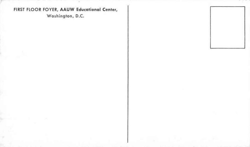 Washington DC AAUW Educational Center First Floor Foyer Postcard K103959