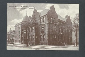 Ca 1908 Post Card Chicago IL Young Womens Boardking House YWBH Built 1898