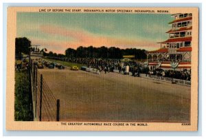 Automobile Race Course Indianapolis Motor Speedway Indiana  IN Vintage Postcard