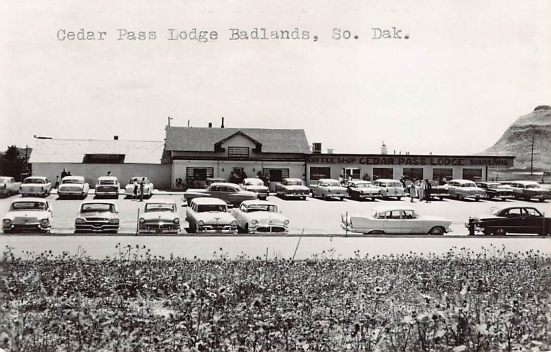 Cedar Pass Lodge RPPC Badlands So. Dak South Dakota Postcard