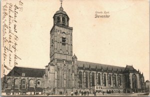 Netherlands Deventer Grote Kerk Vintage Postcard 04.08