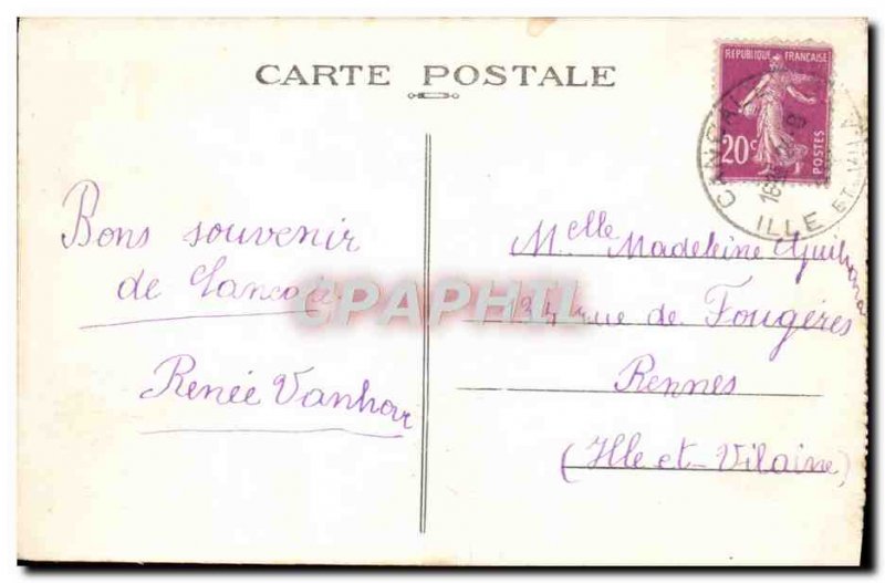 Old Postcard Cote d & # 39Emeraude The Grouin Rocks Study