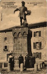 CPA CHATEAUNEUF-de-RANDON - Statue de Duguesclin erigée sur la Place (638480)