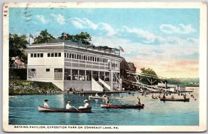 1920's Batting Pavilion Exposition Park Of Conneaut Pennsylvania Posted Postcard